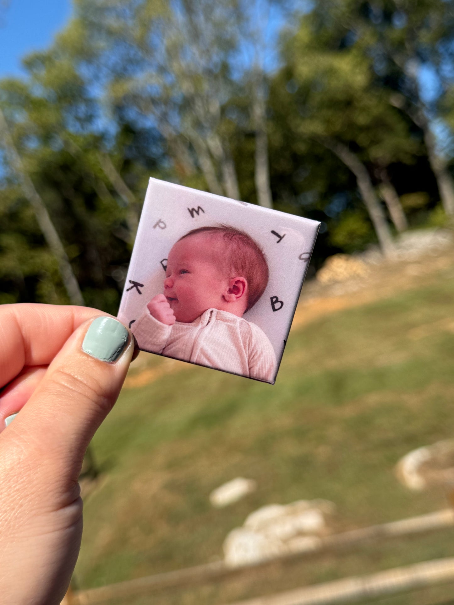 Custom Square Baby Announcement Magnet Kits